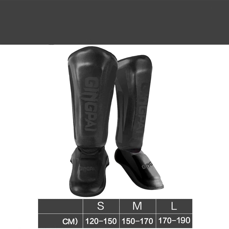 PU Leather Boxing Shin Guards Ankle Protector